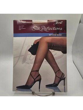 Hanes Silk Reflection Beyond Bare Tanga Panty Sandalfoot Style CD Beyond Natural
